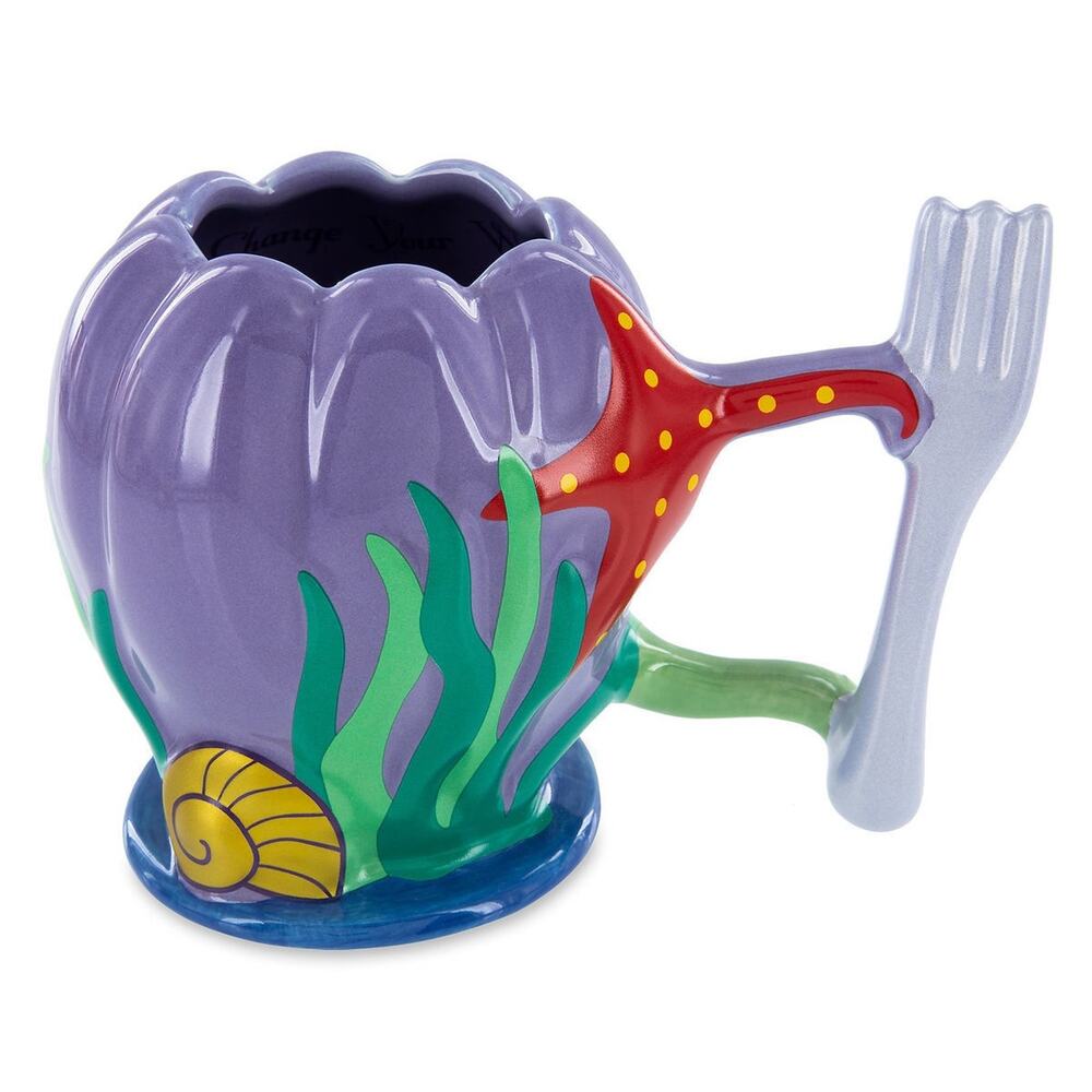 Disney Parks The Little Mermaid Ariel Dinglehopper Ceramic Purple Coffee Mug Cup